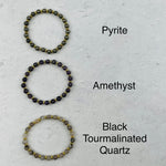 Gemstone Bracelets with Gold Spacers - 6mm