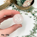 Rose Quartz Sphere Polished Crystal Ball - By Weight