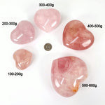 Rose Quartz Puff Polished Crystal Hearts - By Weight Spiritual Gift