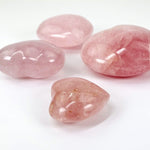 Rose Quartz Puff Polished Crystal Hearts - By Weight Spiritual Gift