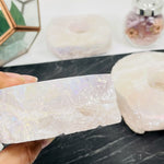 Angel Aura Rose Quartz Candle Holder