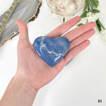 Blue Quartz Heart - You Choose