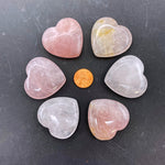 Rose Quartz Polished Crystal Hearts