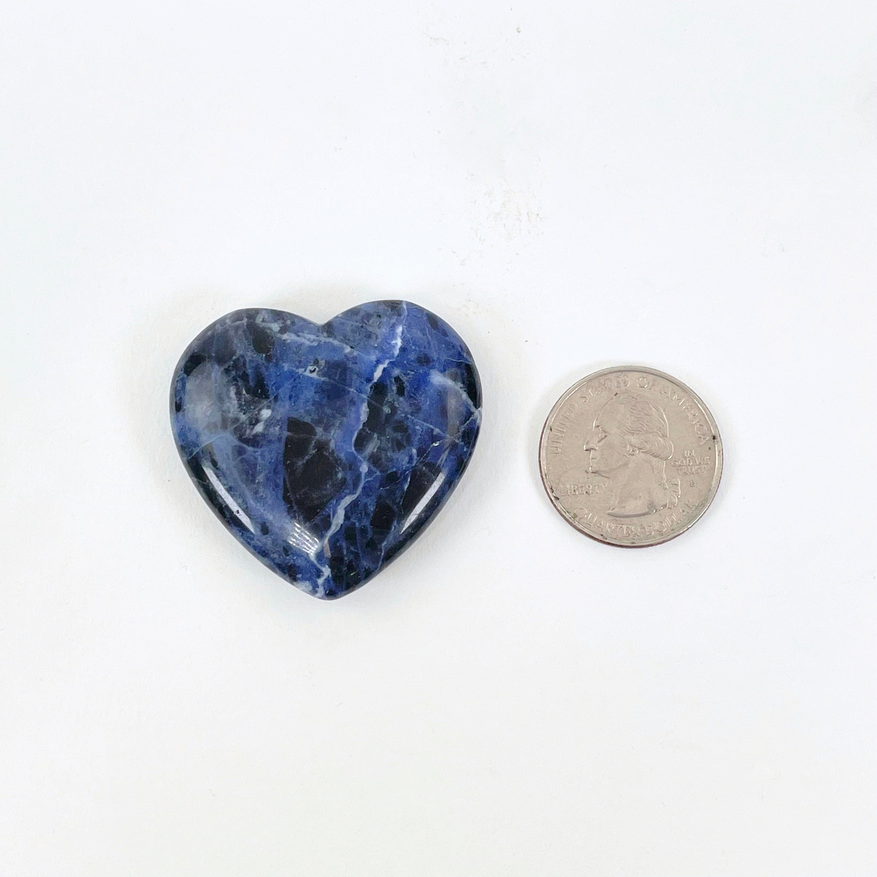 Sodalite Polished Crystal Hearts