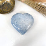 Blue Calcite Polished Heart - OOAK