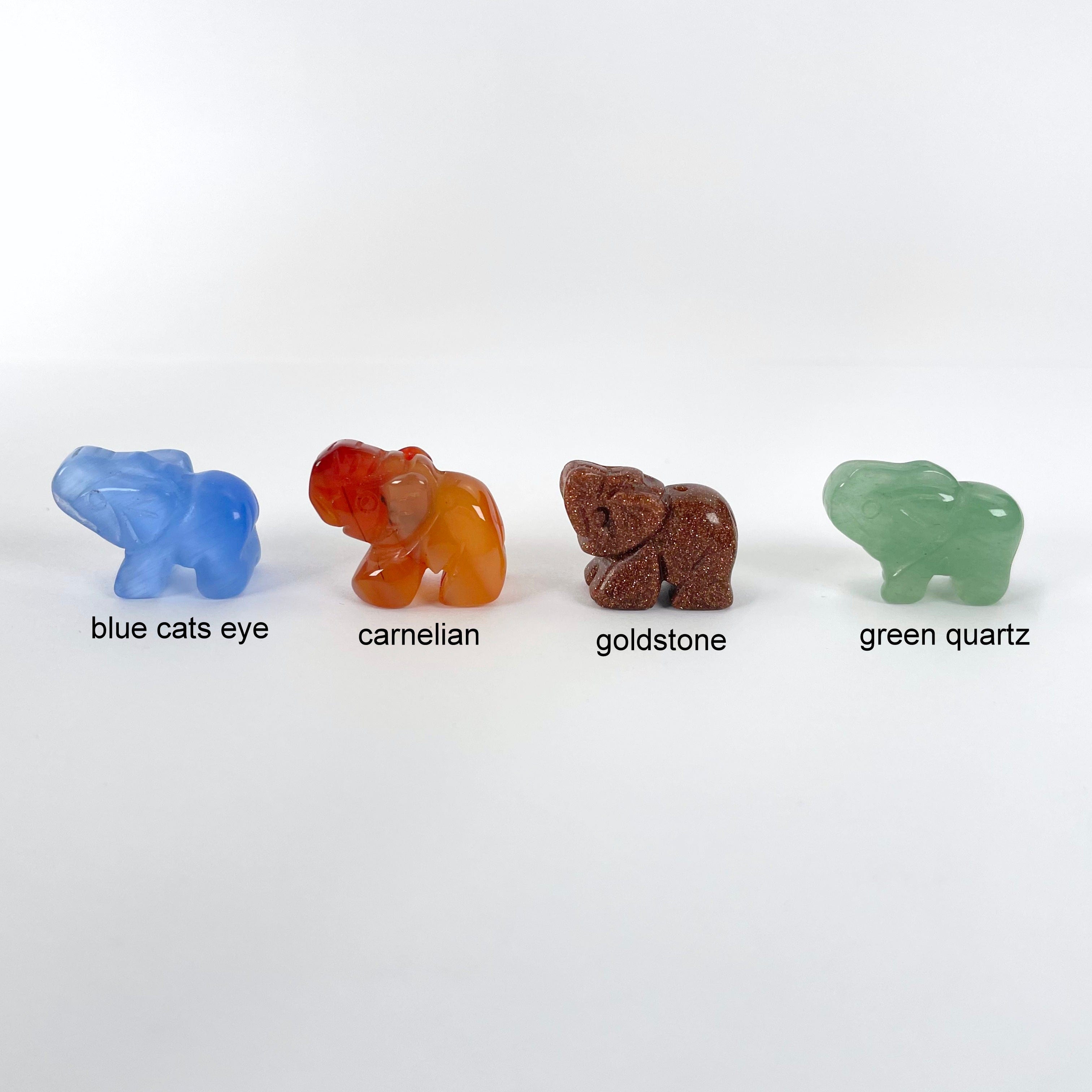 Gemstone Elephants - Top Drilled - You Choose Your Stone