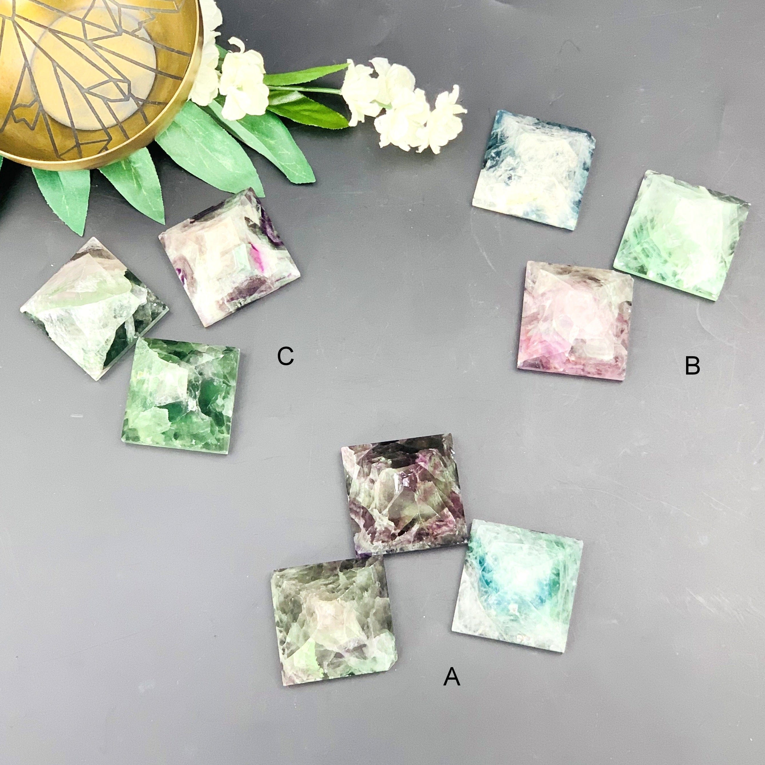 1 Set of Small Fluorite Pyramids - YOU CHOOSE