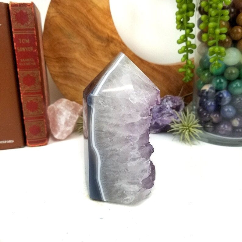 Agate Polished Crystal Point - Home Decor - OOAK (DOOAK-S12-10)