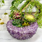 Amethyst Crystal Point Bowl - Handmade - Home Decor