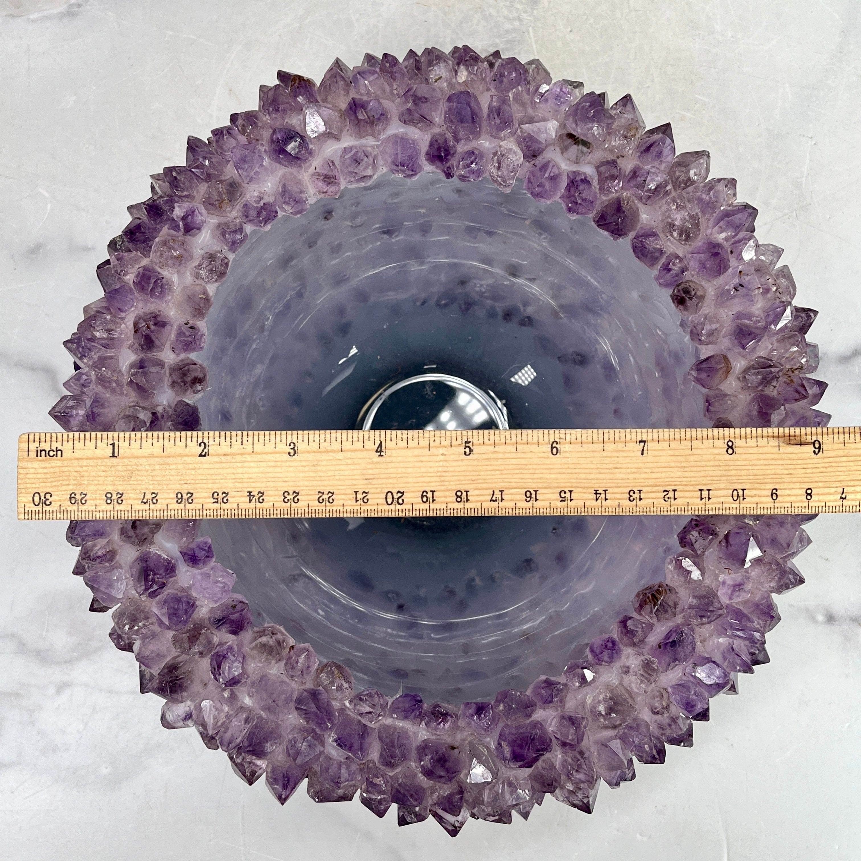 Amethyst Crystal Point Bowl - Handmade - Home Decor