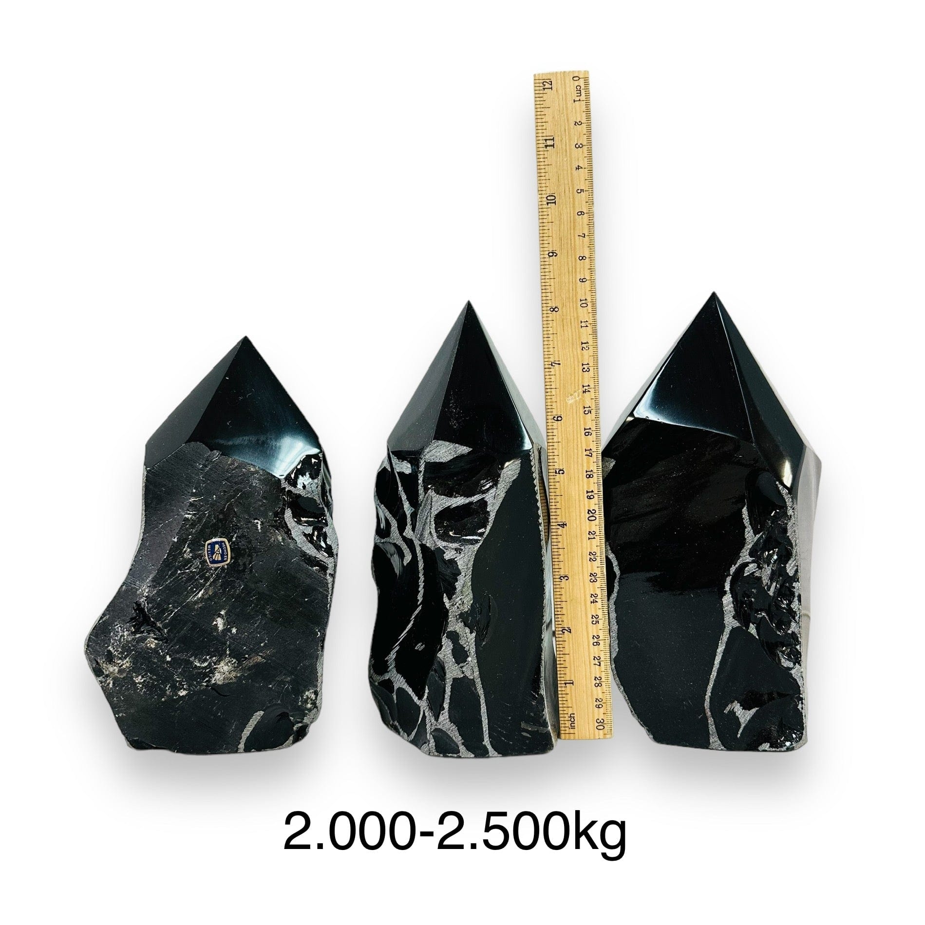 Black Obsidian Crystal Semi Polished Points - By Weight -