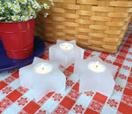 Selenite Star Shaped Candle Holders