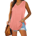 Swallowtail Sleeveless Solid Color Vest