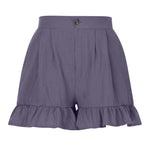 Women's High Waist Ruffle Shorts