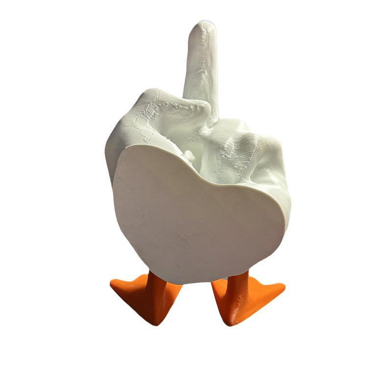 Middle Finger Duck Resin Ornament