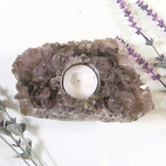 Amethyst Cluster Candle Holder - Dark Amethyst(DOOAK-S38-35)