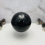 Black Tourmaline with Hematite Polished Sphere - OOAK - (DOOAK-S3-37)