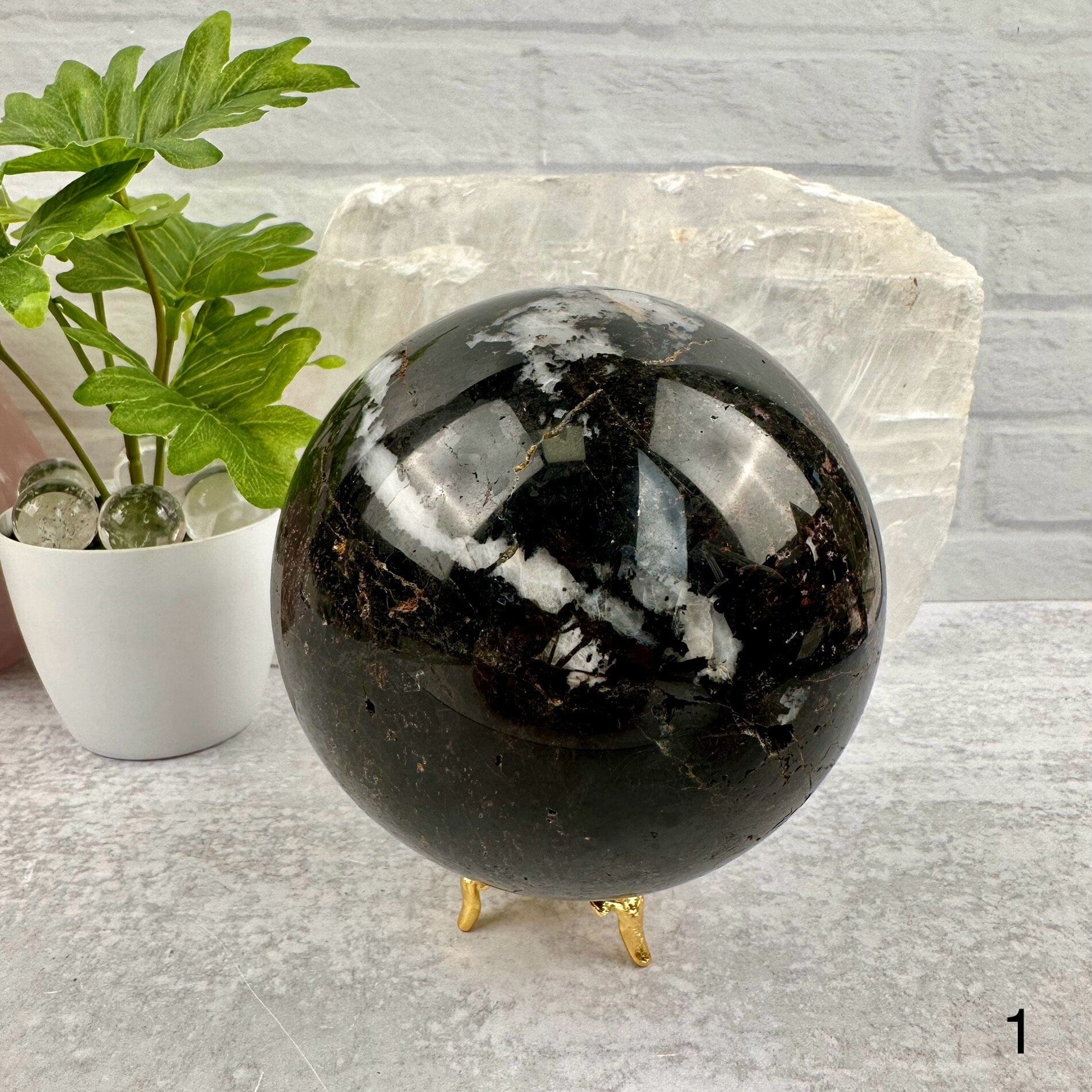 Black Agate Spheres - Crystal Ball - You Choose