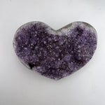 Amethyst Crystal Purple Druzy Heart