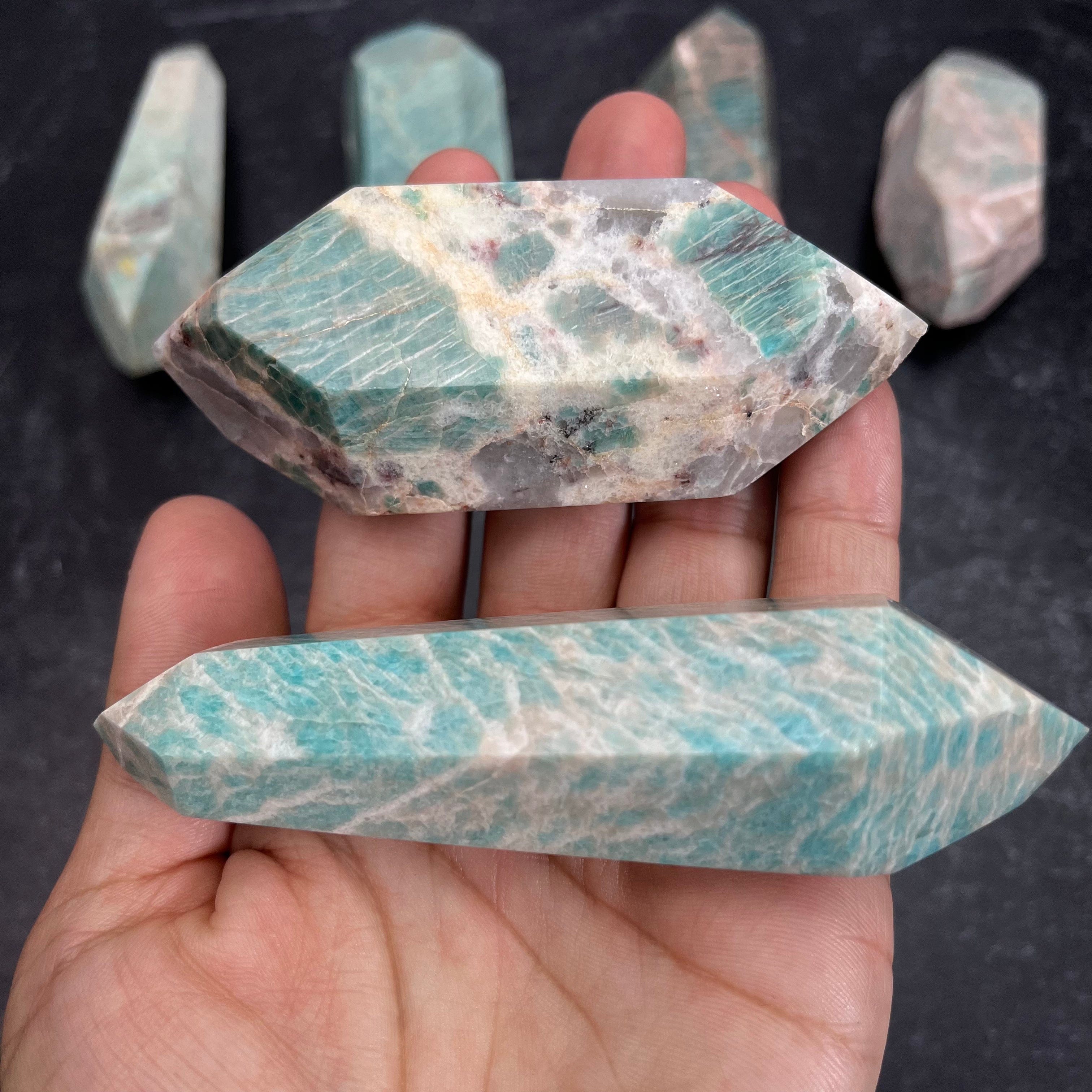 Amazonite Polished Double Terminated Point - By Weight