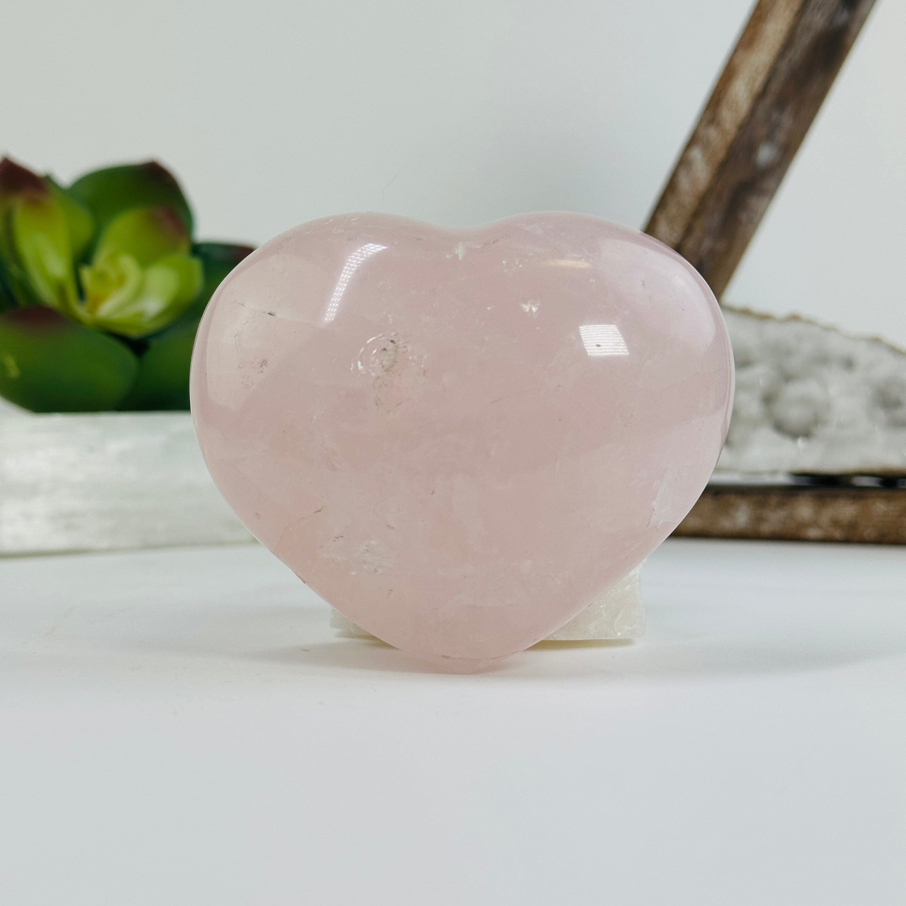 Rose Quartz Puffy Heart OOAK