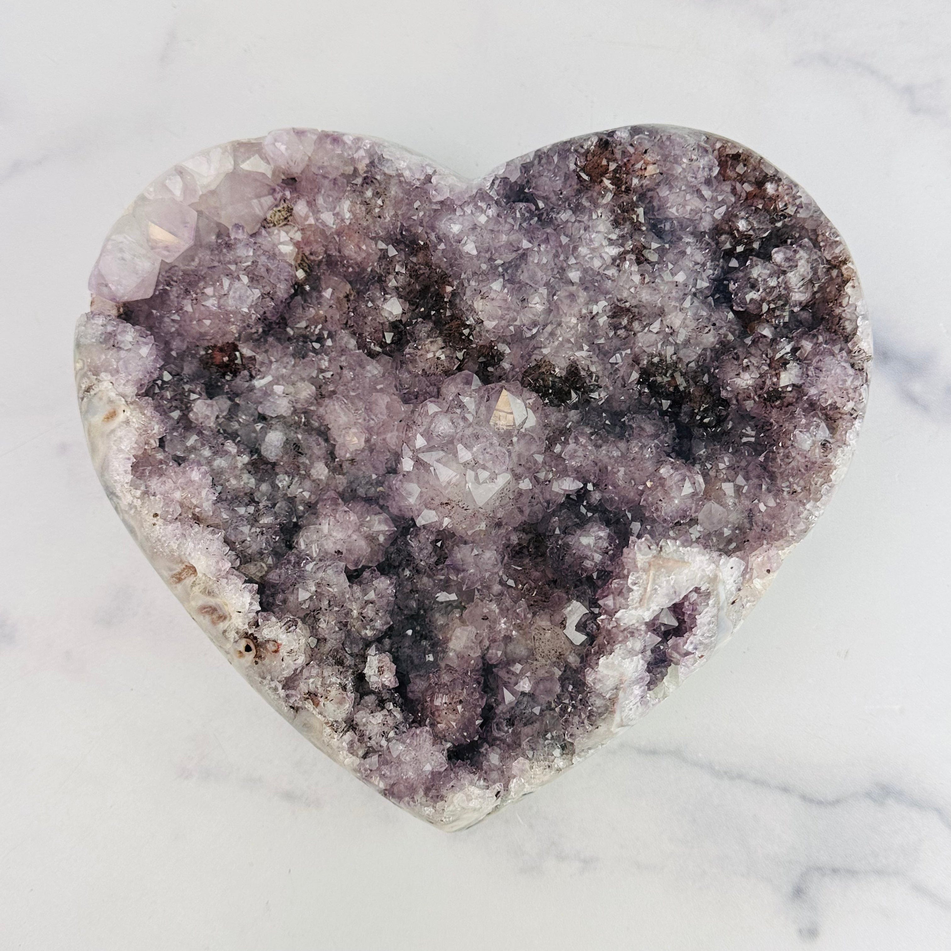 Amethyst Cluster Druzy Heart