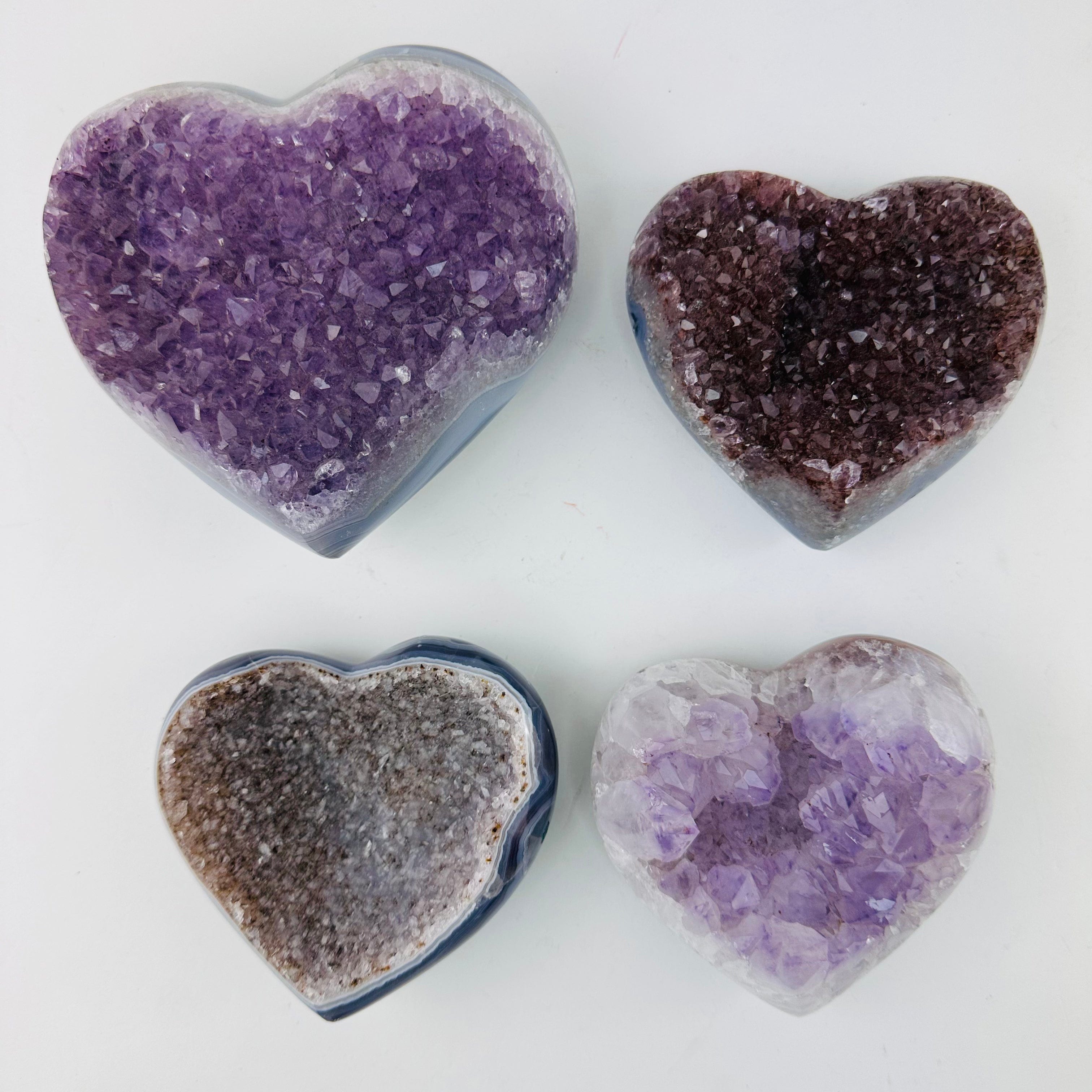 Amethyst Crystal Gemstone Hearts - YOU CHOOSE