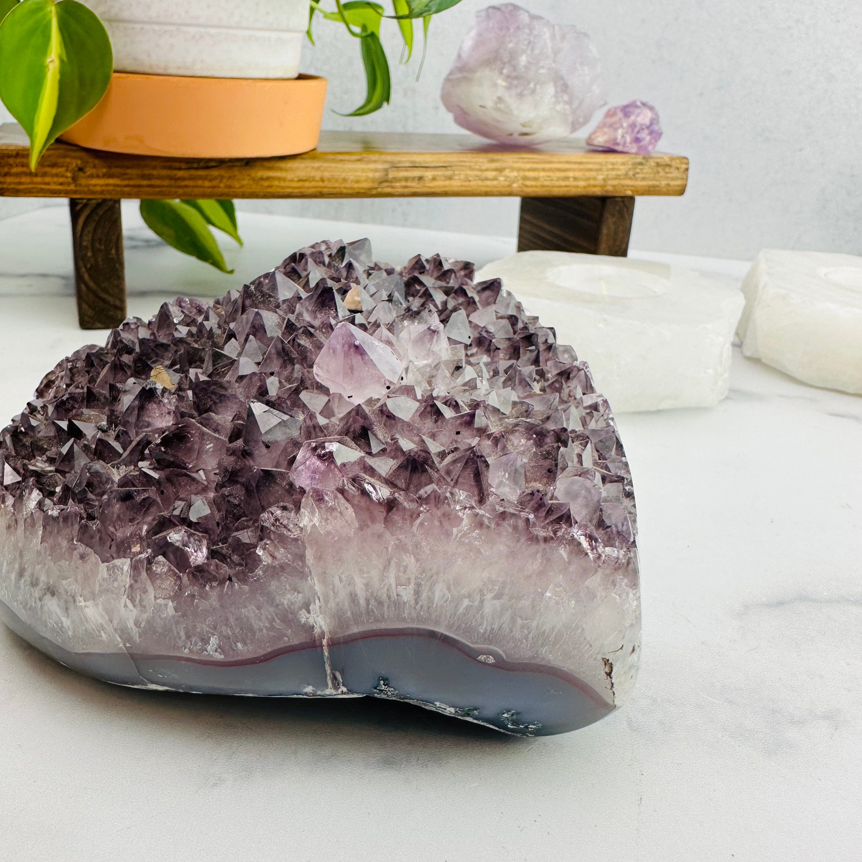 Amethyst Cluster Druzy Heart