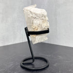 Crystal Quartz Abstract Heart on Metal Stand