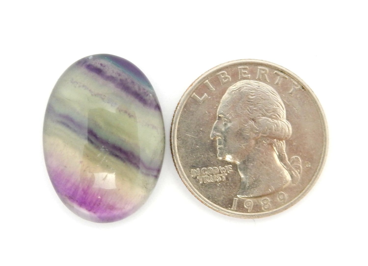 Fluorite Cabochon Crystal Pocket Stone