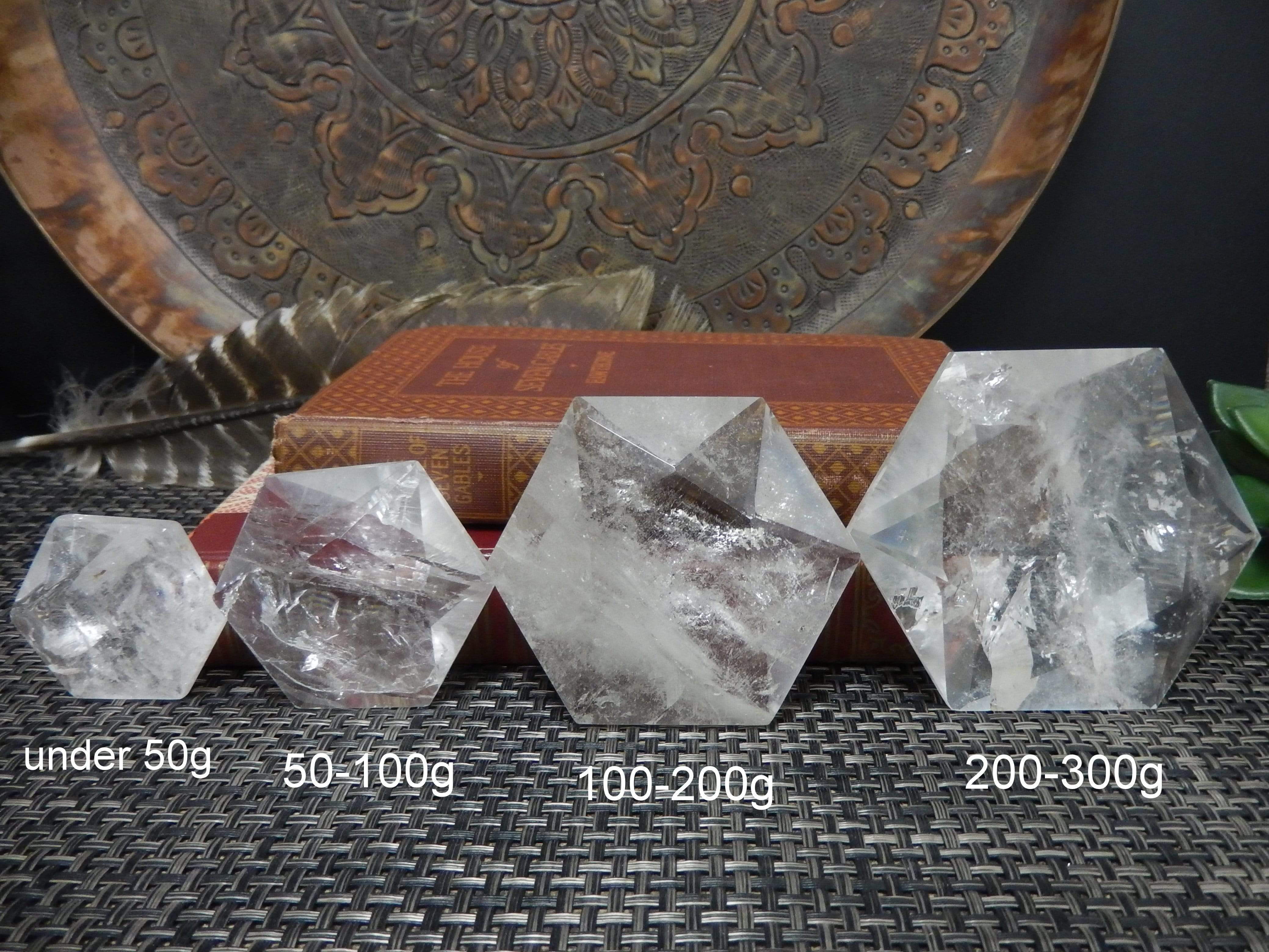 Crystal Quartz Hexagonal Pocket Stone - BY WEIGHT (OF1-S55)