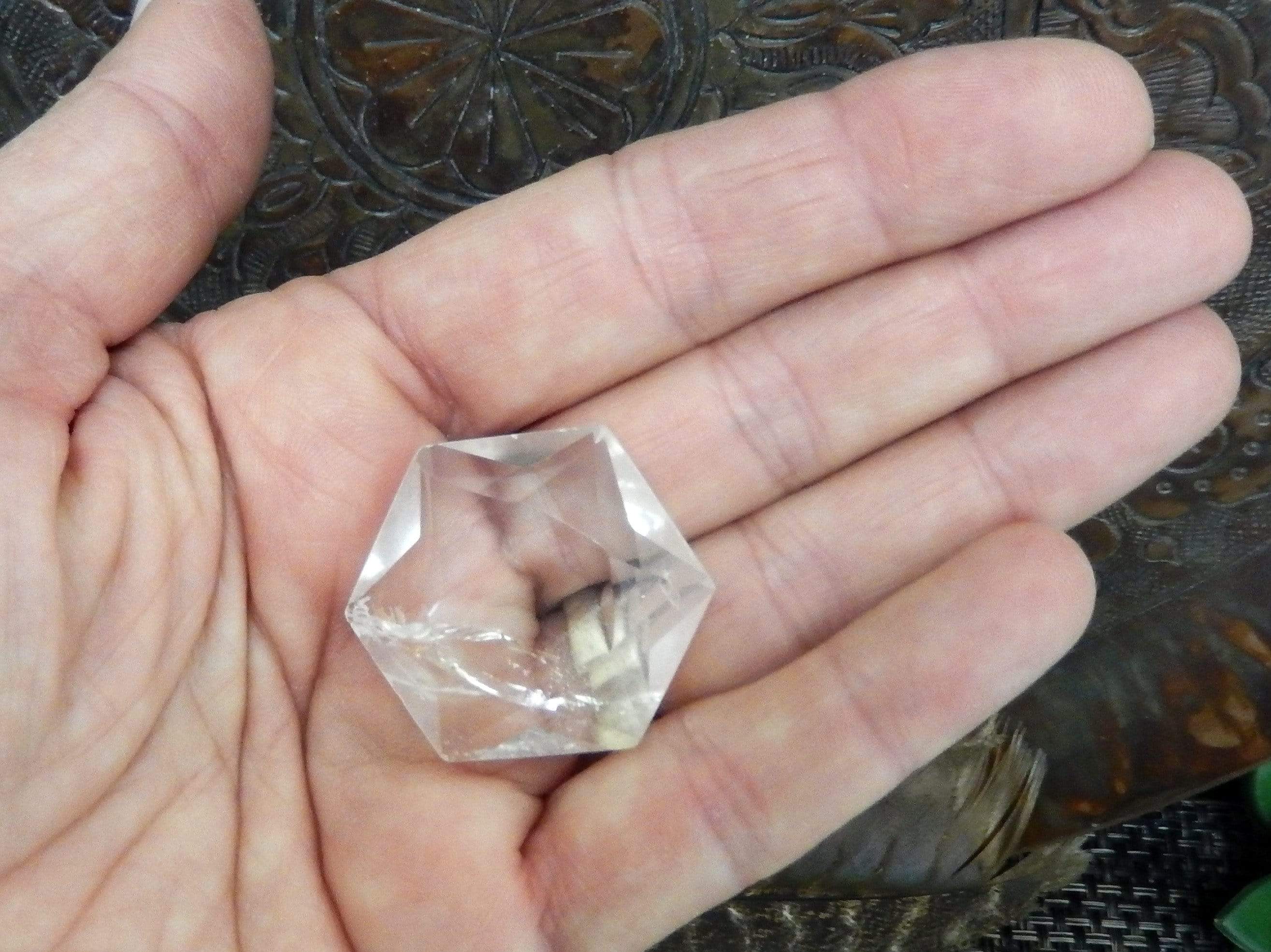 Crystal Quartz Hexagonal Pocket Stone - BY WEIGHT (OF1-S55)