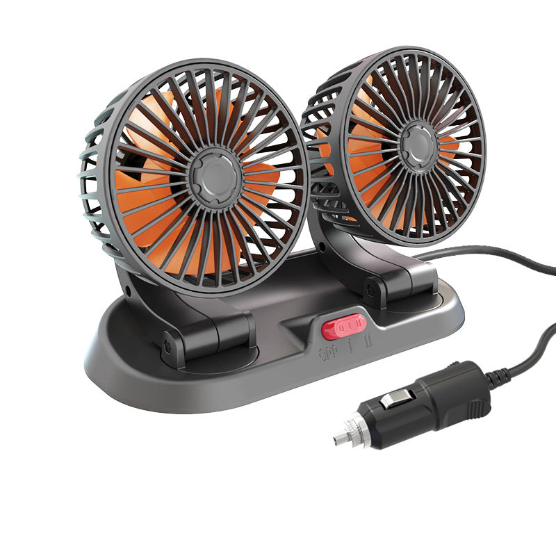 Dual Head Car Auto Cooling Air Circulator Fan