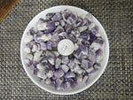 1 lb Chevron Amethyst Tumbled Small Gemstones - Polished Purple Stones