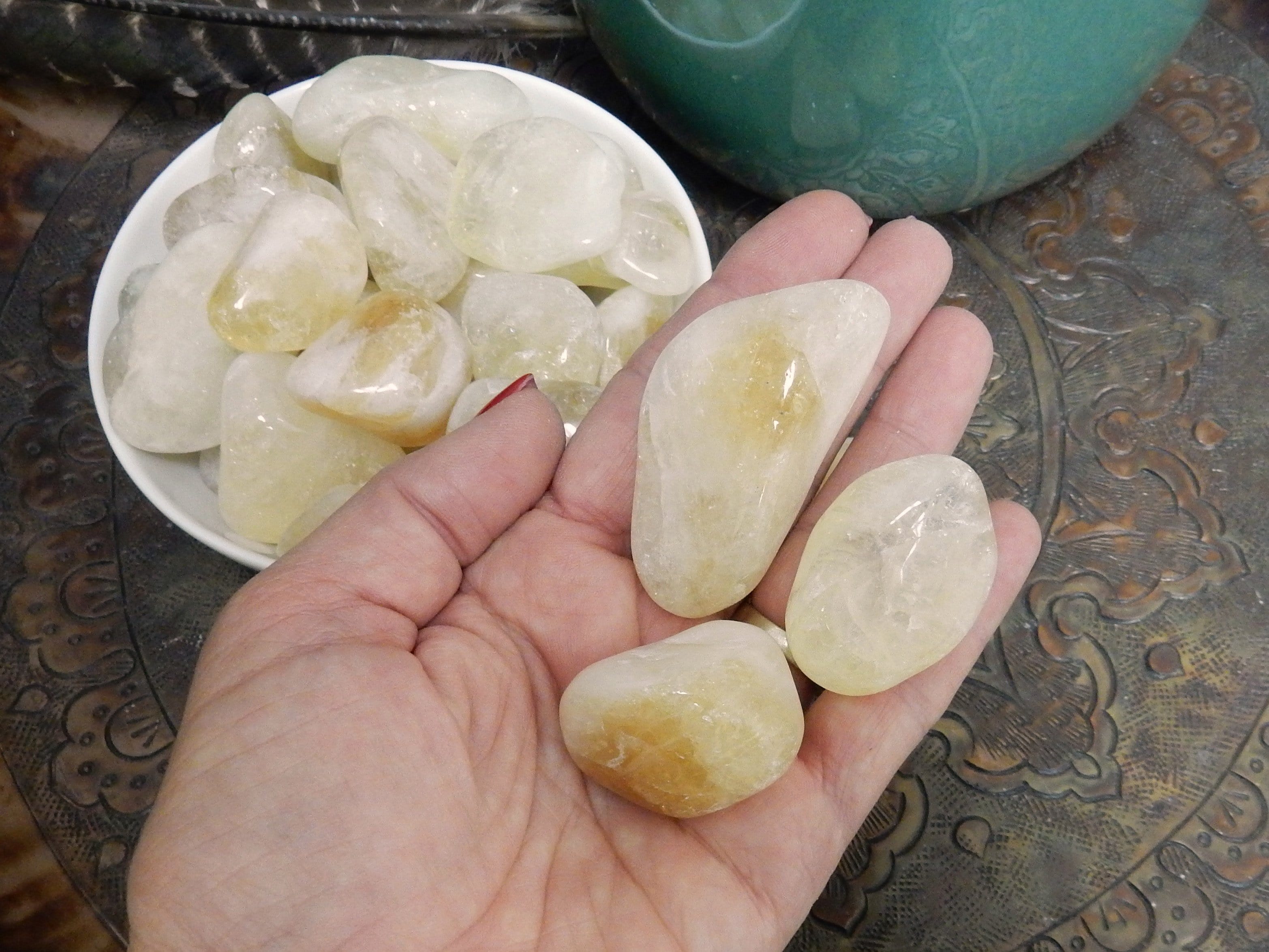 Citrine Crystal Tumbled Gemstones